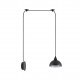 77-9051 SE21-BL-B10-BL1W-MS3 ADEPT PENDANT Black Metal Shade+