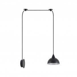 77-9051 SE21-BL-B10-BL1W-MS3 ADEPT PENDANT Black Metal Shade+