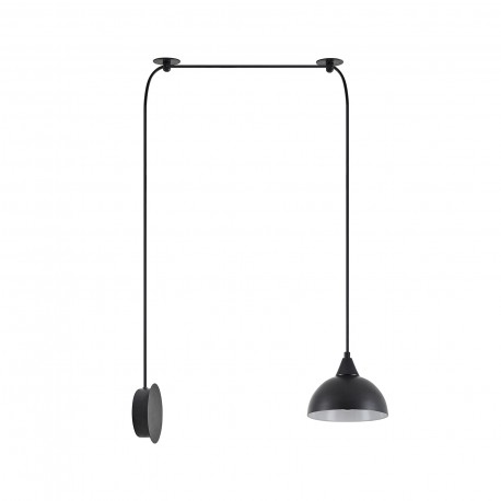77-9051 SE21-BL-B10-BL1W-MS3 ADEPT PENDANT Black Metal Shade+