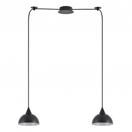 77-9052 SE21-BL-B10-BL2-MS3 ADEPT PENDANT Black Metal Shade +