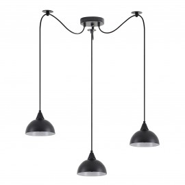 77-9054 SE21-BL-B10-BL3-MS3 ADEPT PENDANT Black Metal Shade +