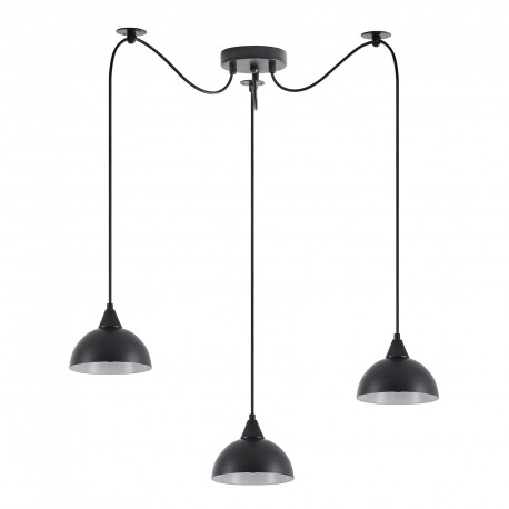 77-9054 SE21-BL-B10-BL3-MS3 ADEPT PENDANT Black Metal Shade +