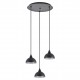 77-9055 SE21-BL-B10-3BL-MS3 ADEPT PENDANT Black Metal Shade +