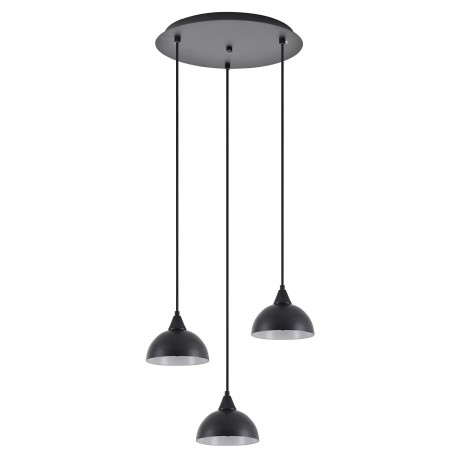 77-9055 SE21-BL-B10-3BL-MS3 ADEPT PENDANT Black Metal Shade +