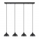 77-9056 SE21-BL-B10-4BL-MS3 ADEPT PENDANT Black Metal Shade +