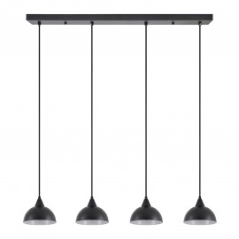 77-9056 SE21-BL-B10-4BL-MS3 ADEPT PENDANT Black Metal Shade +