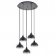 77-9058 SE21-BL-B10-5BL-MS3 ADEPT PENDANT Black Metal Shade +