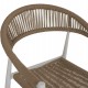 ΠΟΛΥΘΡΟΝΑ ΑΛΟΥΜΙΝΙΟΥ ΛΕΥΚΗ PΕ RATTAN ΜΠΕΖ HM5854.01 55.5x58.5x78 εκ.