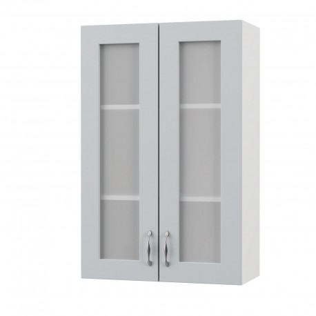 GR-101-00192 Modest Πάνω Ντουλάπ-Βιτρίνα Γκρι 60x30x92εκ