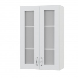 GR-101-00190 Modest Πάνω Ντουλάπ-Βιτρίναι Λευκό 60x30x92εκ