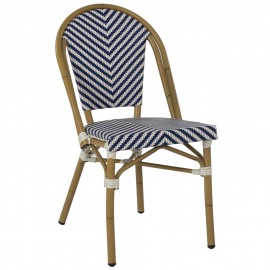 ΚΑΡΕΚΛΑ BAMBOO LOOK ΜΠΛΕ-ΛΕΥΚΟ HM5860.01 46x56x88 εκ.