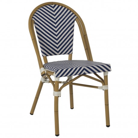 ΚΑΡΕΚΛΑ BAMBOO LOOK ΜΠΛΕ-ΛΕΥΚΟ HM5860.01 46x56x88 εκ.
