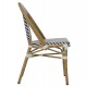 ΚΑΡΕΚΛΑ BAMBOO LOOK ΜΠΛΕ-ΛΕΥΚΟ HM5860.01 46x56x88 εκ.