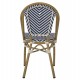ΚΑΡΕΚΛΑ BAMBOO LOOK ΜΠΛΕ-ΛΕΥΚΟ HM5860.01 46x56x88 εκ.