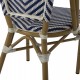 ΚΑΡΕΚΛΑ BAMBOO LOOK ΜΠΛΕ-ΛΕΥΚΟ HM5860.01 46x56x88 εκ.