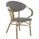 ΠΟΛΥΘΡΟΝΑ BAMBOO LOOK HM5861.01 ΜΑΥΡΟ-ΛΕΥΚΟ 59x56x82 εκ.