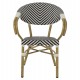 ΠΟΛΥΘΡΟΝΑ BAMBOO LOOK HM5861.01 ΜΑΥΡΟ-ΛΕΥΚΟ 59x56x82 εκ.