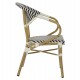 ΠΟΛΥΘΡΟΝΑ BAMBOO LOOK HM5861.01 ΜΑΥΡΟ-ΛΕΥΚΟ 59x56x82 εκ.