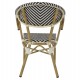 ΠΟΛΥΘΡΟΝΑ BAMBOO LOOK HM5861.01 ΜΑΥΡΟ-ΛΕΥΚΟ 59x56x82 εκ.