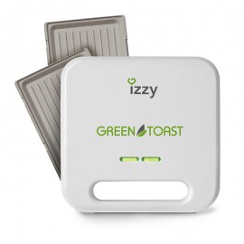 Izzy IZ-2010 Τοστιέρα με Αποσπώμενες Πλάκες για 2 Τοστ 800W Λευκή 224110