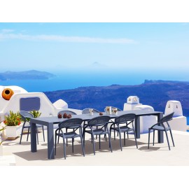 20-9986 Σετ Τραπεζαρίας 9τμχ Vegas Sunset Dark Grey 100X260/300Χ75εκ.