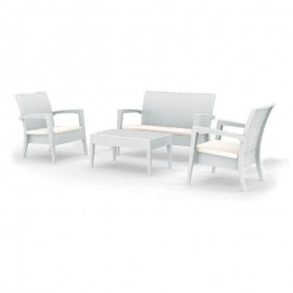 53-0300 MIAMI ΣΕΤ WHITE 2ΠΟ+1ΚΑ+ΤΡΑΠ.92Χ53εκ.+ΜΑΞ ΠΟΛ/ΝΙΟΥ
