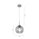 4039-A-Fime InLight Κρεμαστό φωτιστικό από φιμέ γυαλί 1XE27 D:30cm (4039-A-Fime)