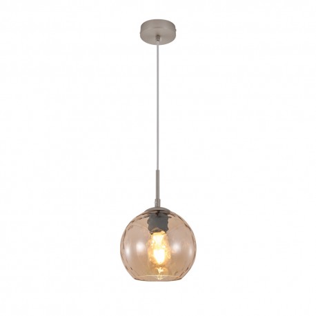 4039-B-Amber InLight Κρεμαστό φωτιστικό από μελί γυαλί 1XE27 D:18cm (4039-B-Amber)