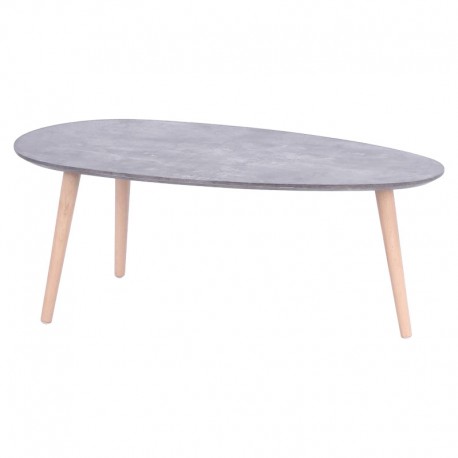 058-000049 Τραπέζι σαλονιού HAMILTON pakoworld χρώμα γκρι cement-φυσικό 89x48x33εκ