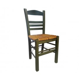 Ρ969,Ε6 ΣΙΦΝΟΣ Καρέκλα Οξιά Βαφή Εμποτισμού Ανιλίνη Πράσινο, Κάθισμα Ψάθα