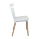 ΕΜ1391,1 LINA Καρέκλα Τραπεζαρίας - Κουζίνας, PP Άσπρο, Πόδια Οξιά Φυσικό