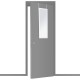 199-000499 Καθρέπτης πόρτας PWD-0111 pakoworld polyresin-λευκό 34x1.7x94εκ