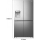 Hisense RQ760N4SASE Ψυγείο Ντουλάπα Total NoFrost Υ178.5xΠ91.4xΒ72.5εκ. Inox E (5 ΧΡΟΝΙΑ ΕΓΓΥΗΣΗ)