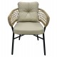ΠΟΛΥΘΡΟΝΑ ΑΛΟΥΜΙΝΙΟΥ DARK GREY ΕΠΑΓΓΕΛΜ. RATTAN ΜΑΞΙΛΑΡΙ ΜΠΕΖ 57x61x74Yεκ.HM5863.01