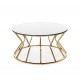 60-20276 AFINA, coffee table, mirror / gold DIOMMI V-CH-AFINA-LAW
