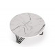 60-20338 ANTICA coffee table top - white marble, frame - black (2box = 1pc) DIOMMI V-CH-ANTICA-LAW-BIAŁY