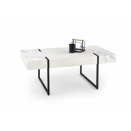 60-20438 BLANCA c. table white marble / black DIOMMI V-CH-BLANCA-LAW