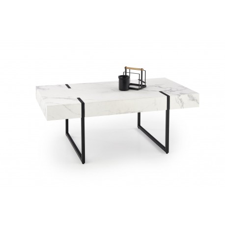 60-20438 BLANCA c. table white marble / black DIOMMI V-CH-BLANCA-LAW