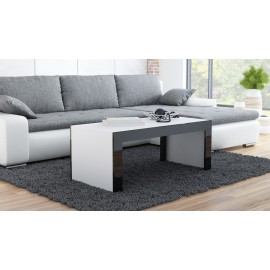60-20041 coffe table TESS white/black lath DIOMMI CAMA-TESS-BIAŁY/CZARNA LISTWA