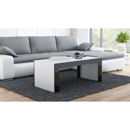 60-20041 coffe table TESS white/black lath DIOMMI CAMA-TESS-BIAŁY/CZARNA LISTWA