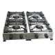 Calfer Gas ΦΑΕ-004 Εστία Φυσικού Αερίου Τετραπλή 12kW 80x80x20cm
