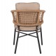 ΠΟΛΥΘΡΟΝΑ ΑΛΟΥΜΙΝΙΟΥ DARK GREY ΕΠΑΓΓΕΛΜ. RATTAN ΜΑΞΙΛΑΡΙ ΜΠΕΖ HM5863.01 60x56x84 εκ.