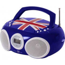 Bigben Interactive Φορητό Ηχοσύστημα CD32 με CD / MP3 / USB / Ραδιόφωνο Great Britain σε Μπλε Χρώμα