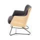 60-22160 CHILLOUT leisure armchair dark grey / natural oak, legs - black DIOMMI V-PL-CHILLOUT-FOT-C.POPIEL/DĄB NAT.