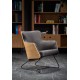 60-22160 CHILLOUT leisure armchair dark grey / natural oak, legs - black DIOMMI V-PL-CHILLOUT-FOT-C.POPIEL/DĄB NAT.