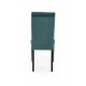 60-22524 DIEGO 2 chair, color: quilted velvet Stripes - MONOLITH 37 DIOMMI V-PL-N-DIEGO_2-CZARNY-MONOLITH37