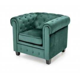 60-20643 ERIKSEN  leisure armchair dark green / black DIOMMI V-CH-ERIKSEN-FOT-C.ZIELONY