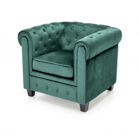 60-20643 ERIKSEN  leisure armchair dark green / black DIOMMI V-CH-ERIKSEN-FOT-C.ZIELONY