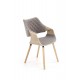 60-21119 K396 chair, color: light oak / grey DIOMMI V-CH-K/396-KR-J.DAB