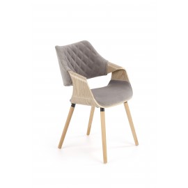 60-21119 K396 chair, color: light oak / grey DIOMMI V-CH-K/396-KR-J.DAB